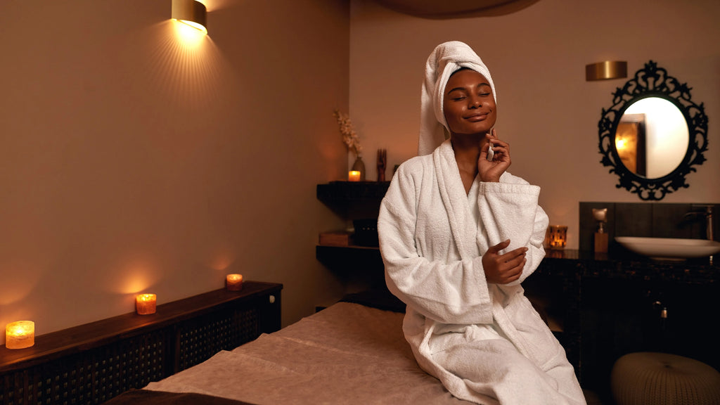 Terry Bathrobe Shawl collar, Bathrobes, Robes, House-Aashirya
