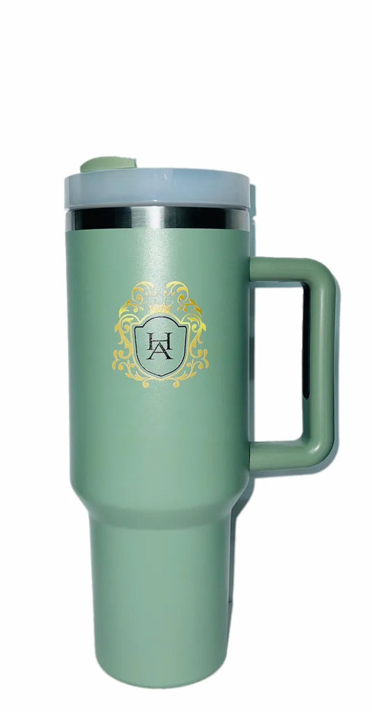 QuantumQuench XL Tumbler: Double-wall insulation, leak-proof design, 1.18L capacity, Travel Mug, Tumblers, House-Aashirya